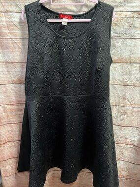 3X textured sleeveless dress